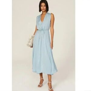 TOME Dress, Quiet Luxury Elegant in Pale Blue 10 NWT